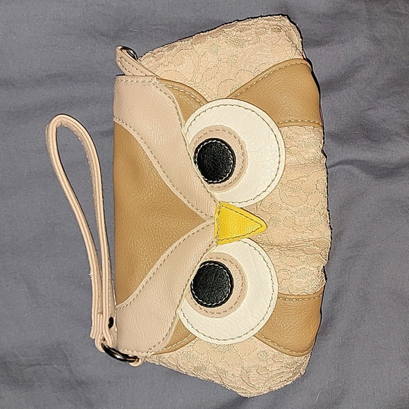 Owl faced zippered clutch - Picture 2 of 5